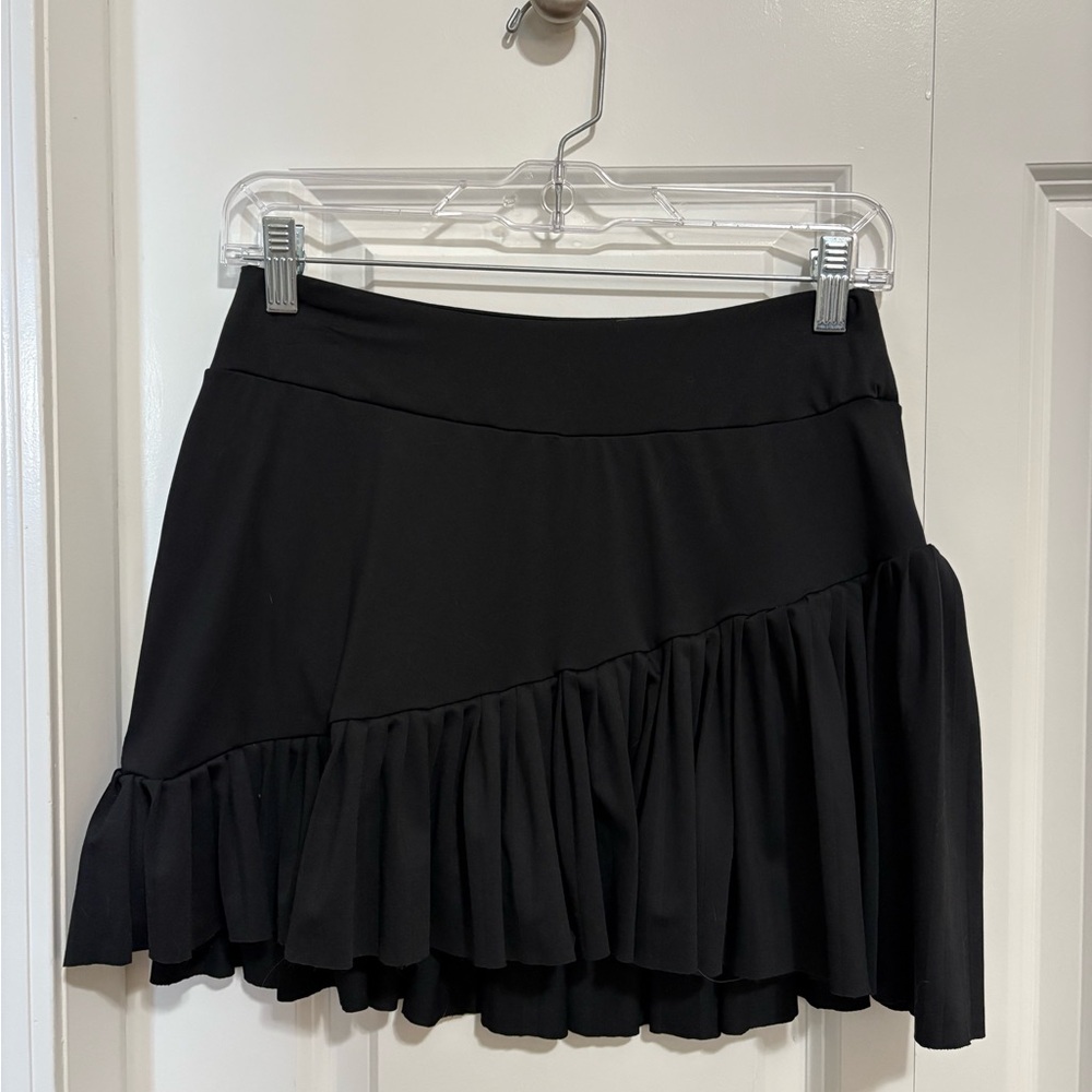 Black Ruffled Tennis Women's Skirt